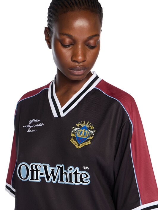 Poly Mesh Soccer Mini Dress OFF WHITE Poly Mesh Soccer Mini Dress BLACK - WHITE OWDH008F25JER001