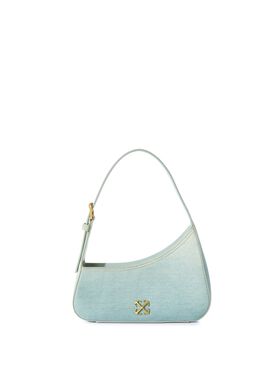 OFF WHITE Jitney Shoulder Denim Leather Light Blue BLACK OWNN18BC99LEA001
