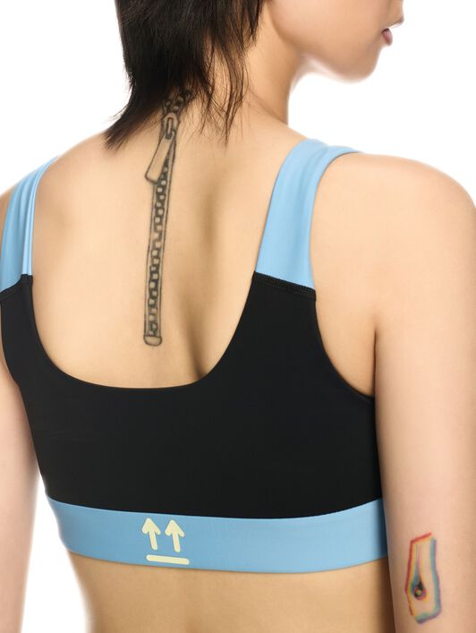 OFF WHITE Black Color Block Bra BLACK OWVO05CS25JER001
