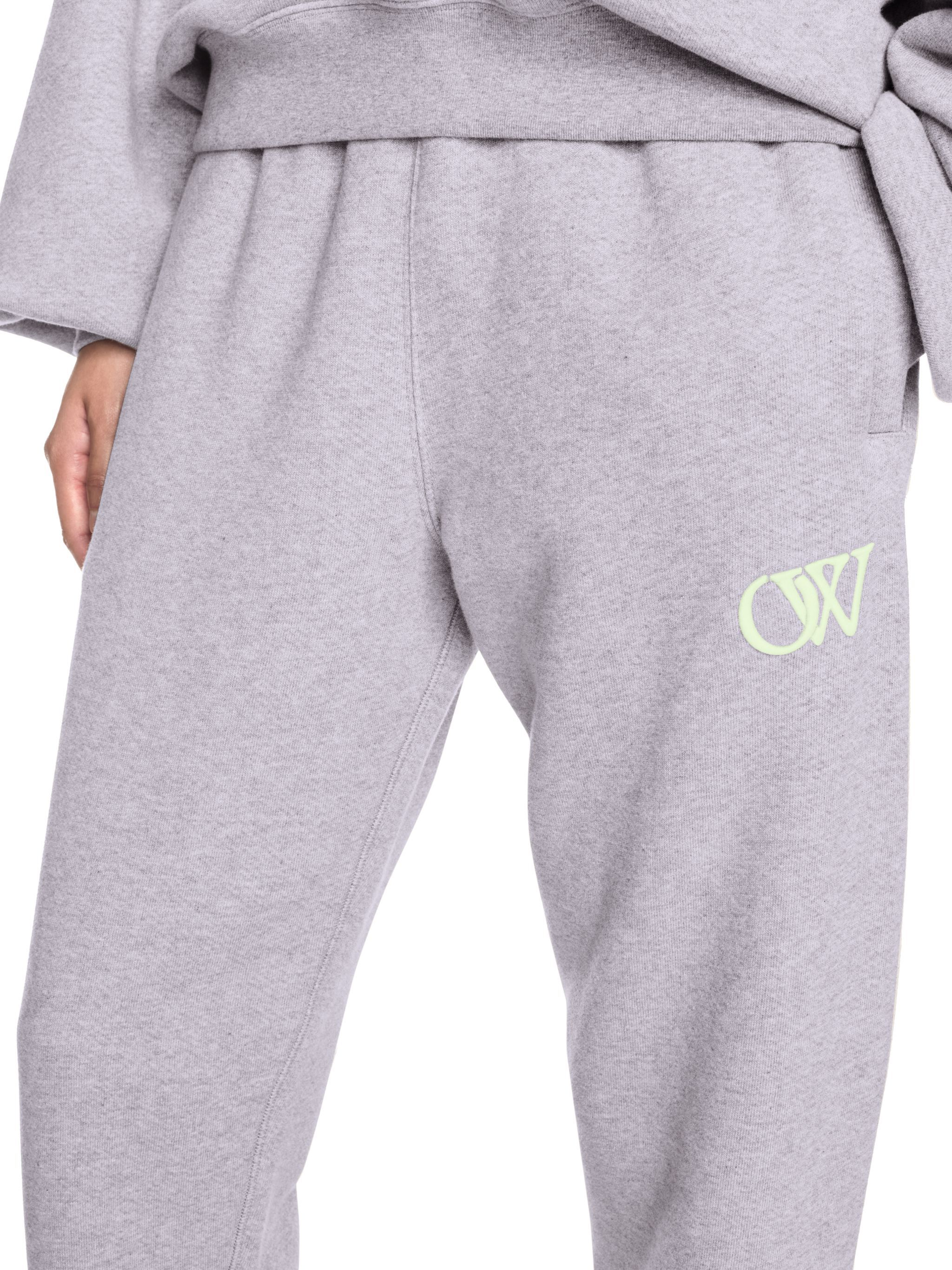 OFF WHITE Joggers Grigi Con Logo Ow Ricamato GRIGIO OWCH006S25FLE001