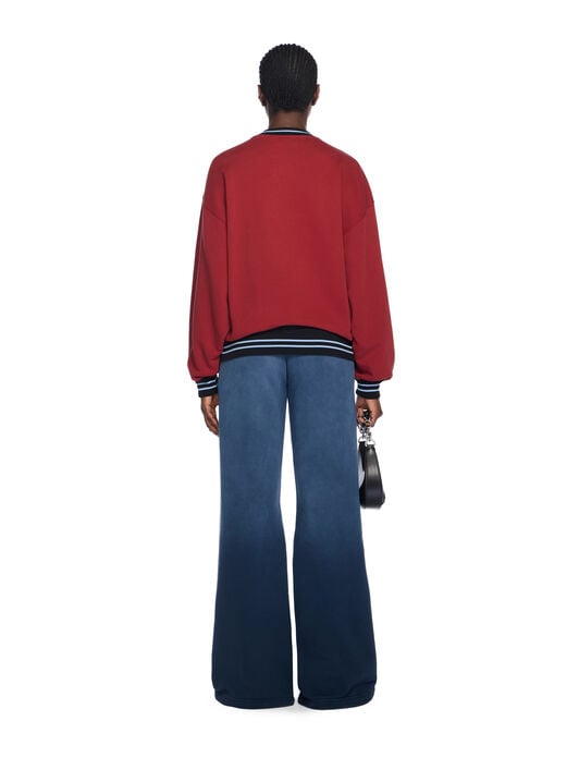 Sporty Over Crew Logo Sweatshirt OFF WHITE Sporty Over Crew Logo Sweatshirt RED DAHLIA-BLACK OWBA075F25FLE003