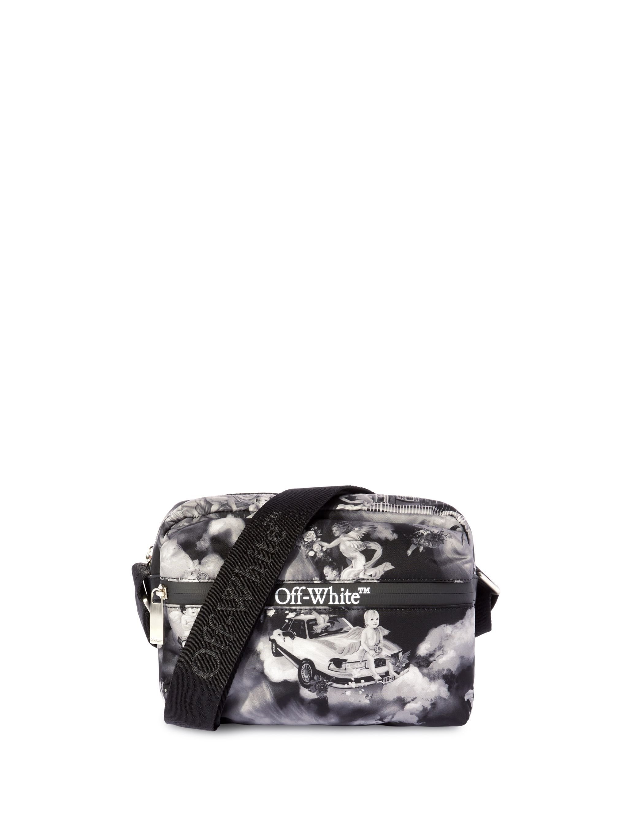 OFF WHITE Borsa A Tracolla Outdoor Nera Con Stampa Affresco NERO OMNQ081S25FAB001