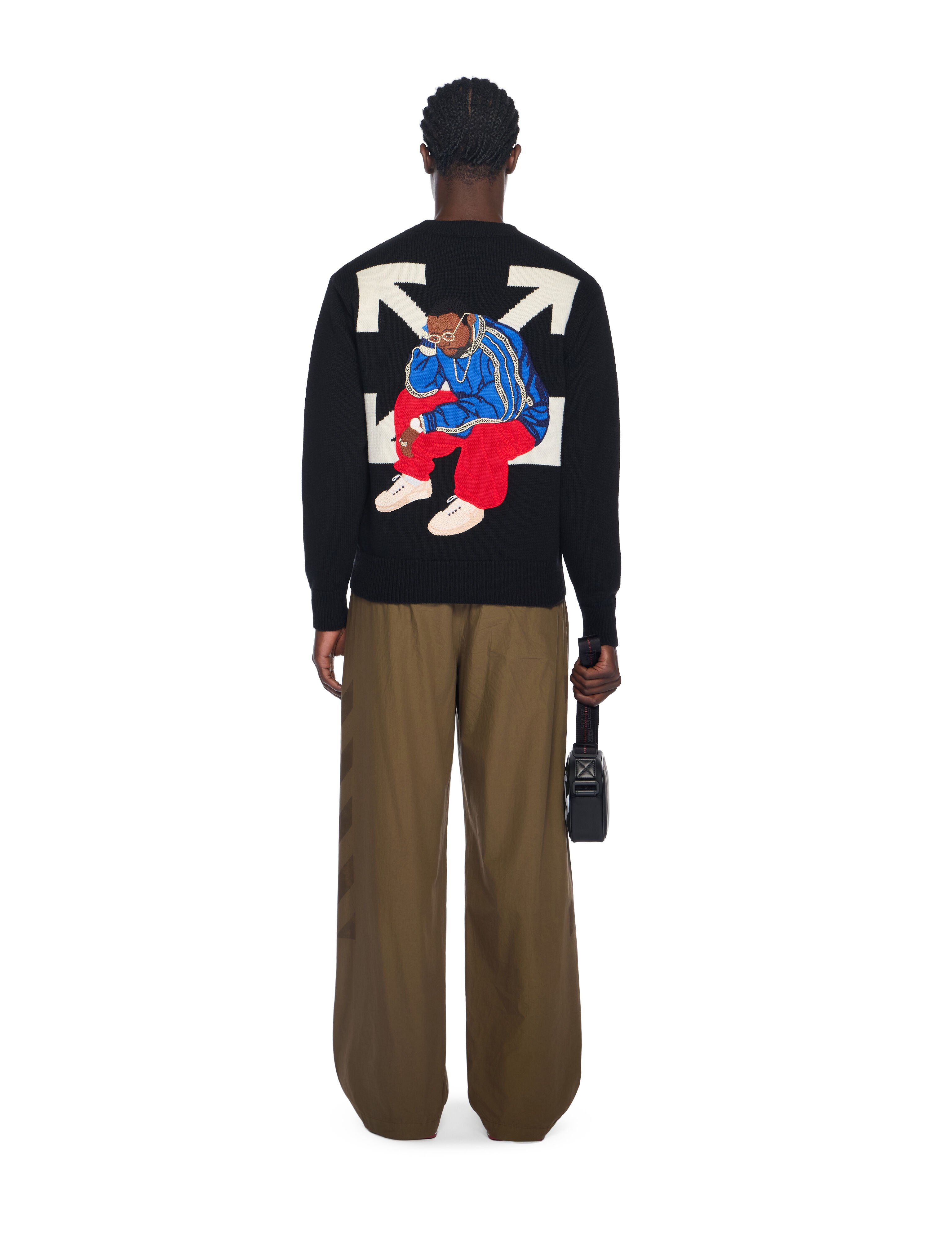 Thinkman Arrow Knit Crewneck OFF WHITE Thinkman Arrow Knit Crewneck BLACK - WHITE OMHE20NF25KNI001