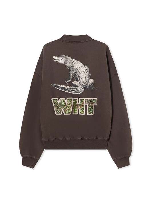 OFF WHITE Wht Croco Sweatshirt VINTAGE MOLÉ - WHITE OMBA070S25FLE002
