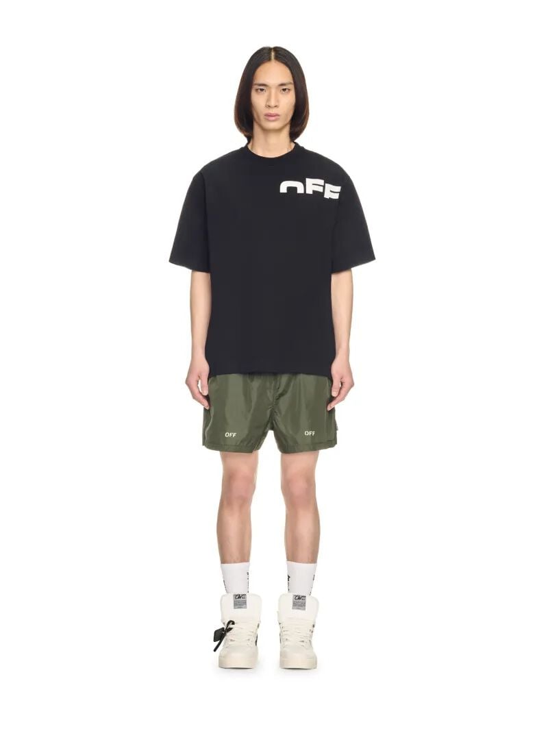 OFF WHITE Black Off Split T-Shirt BLACK OMAA120S25JER00B