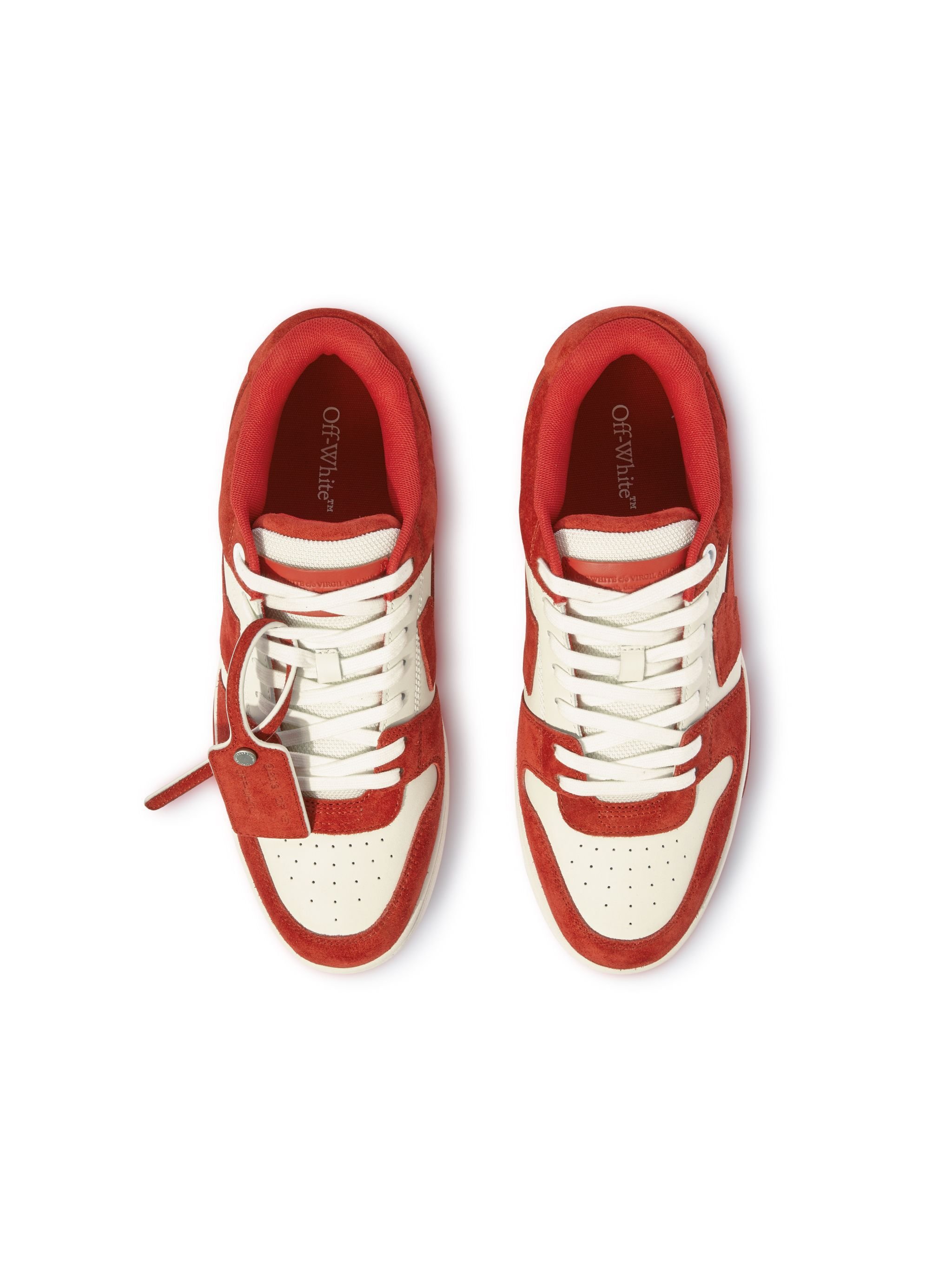 OFF WHITE Rot/Weiße Out Of Office Wildleder-Sneaker ROT OMIA189S25LEA007