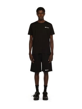 OFF WHITE Ink Arrow Skate Sweatshorts BLACK - WHITE OMCI013F25FLE004