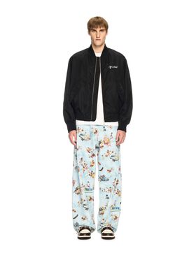 OFF WHITE Schwarze Script Collegejacke SCHWARZ OMEH05EC99FAB001