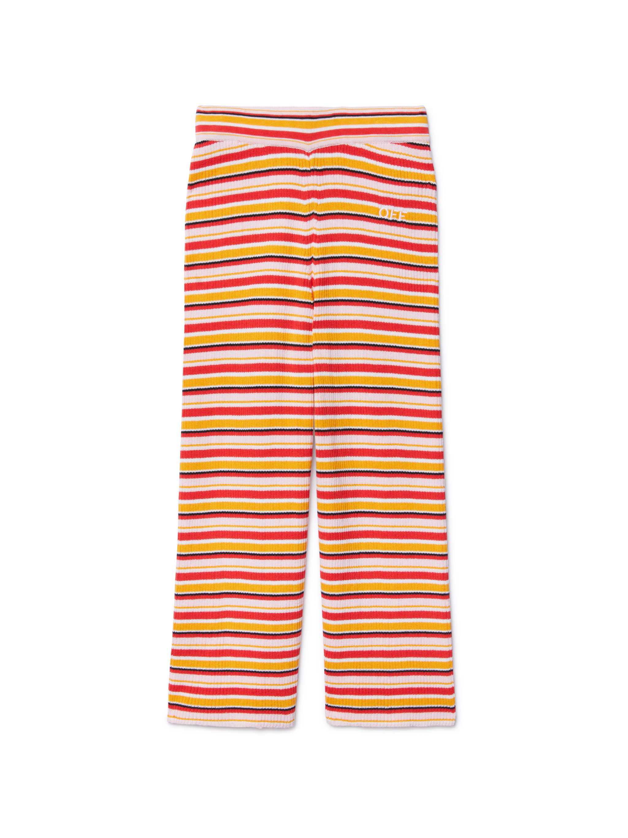 OFF WHITE Stamp Ribbed Knit Pants ORANGE OGHG002S25KNI001