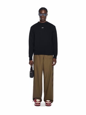 OFF WHITE Thinkman Arrow Knit Crewneck BLACK - WHITE OMHE20NF25KNI001