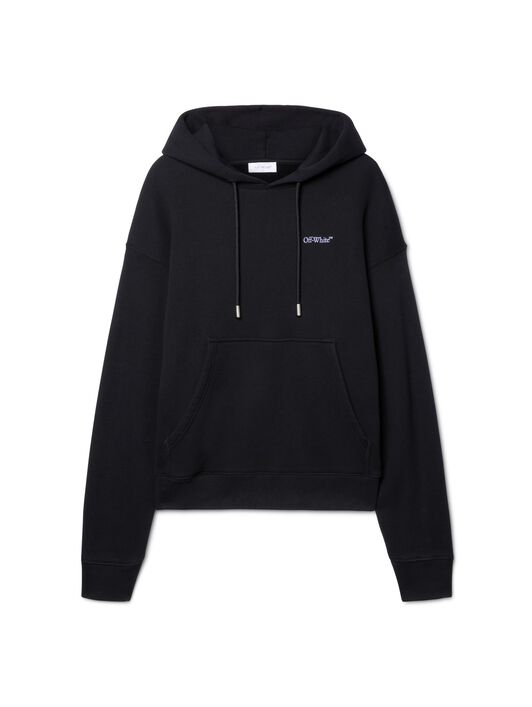 OFF WHITE Black Barber Arrow Hoodie BLACK OMBB085S25FLE00R