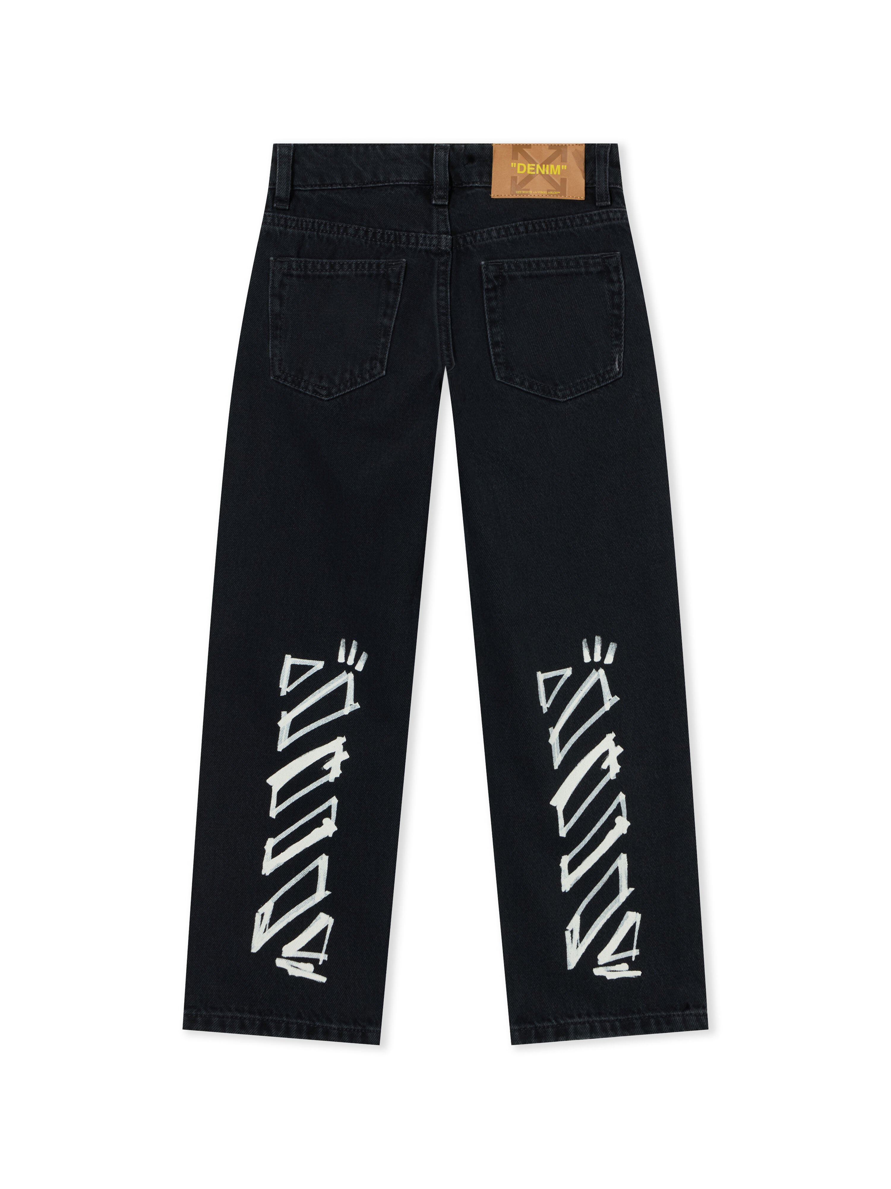 Diagonal Marker Denim Pants OFF WHITE Diagonal Marker Denim Pants RAW BLACK 44BYA005F26D001