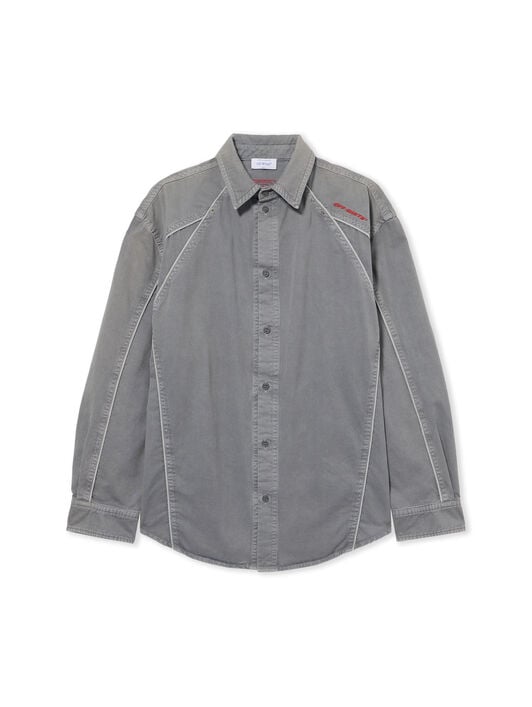 OFF WHITE Garment-Dyed Sporty Shirt CASTELROCK 44XGE04RS26F001