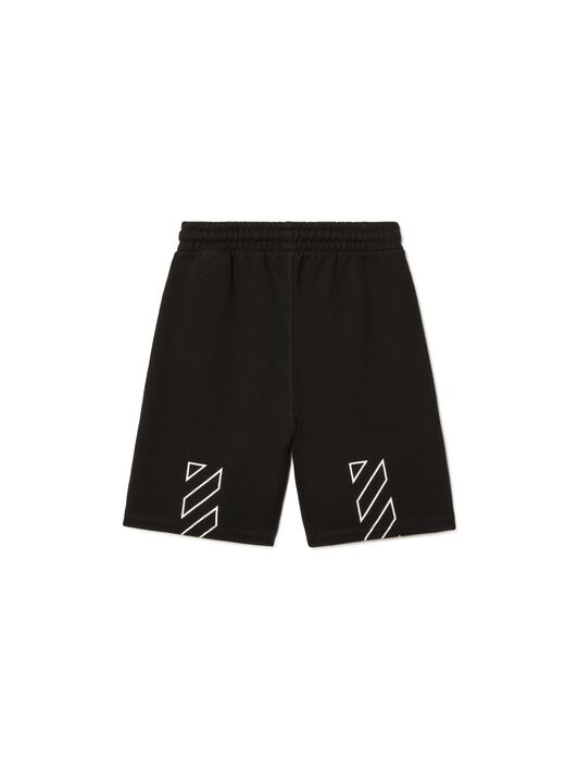 OFF WHITE Diagonal Bookish Sweat Shorts BLACK OBCI001S25FLE001