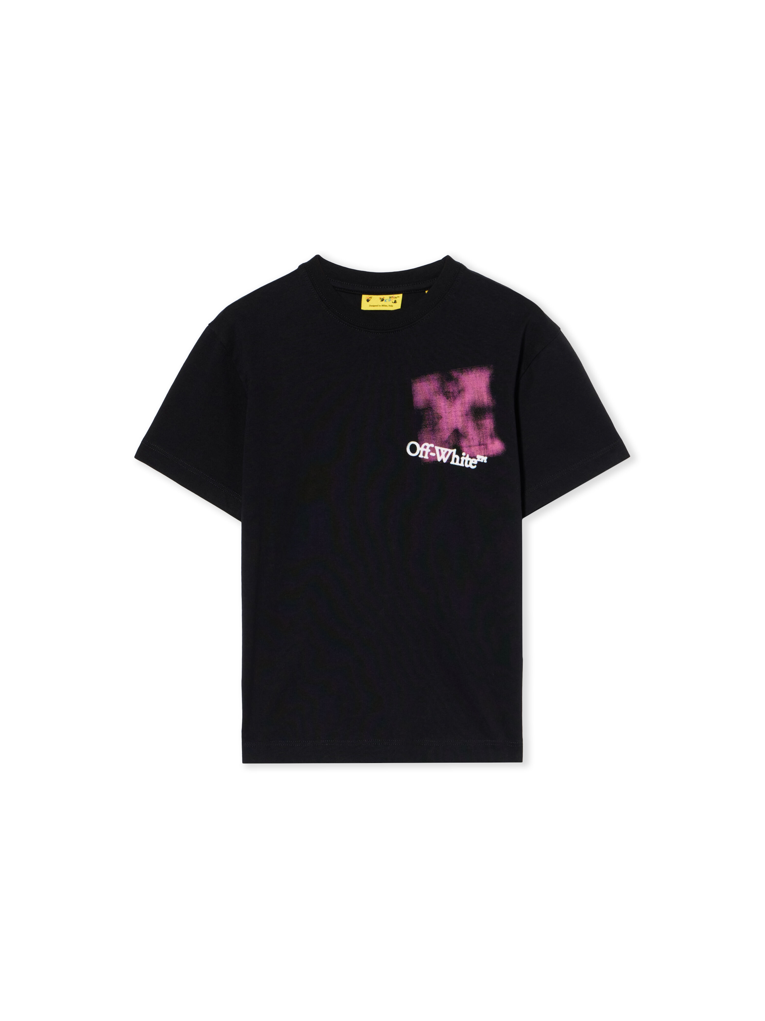 OFF WHITE Arrow Spray T-Shirt BLACK - FUCHSIA OGAA001F25JER005