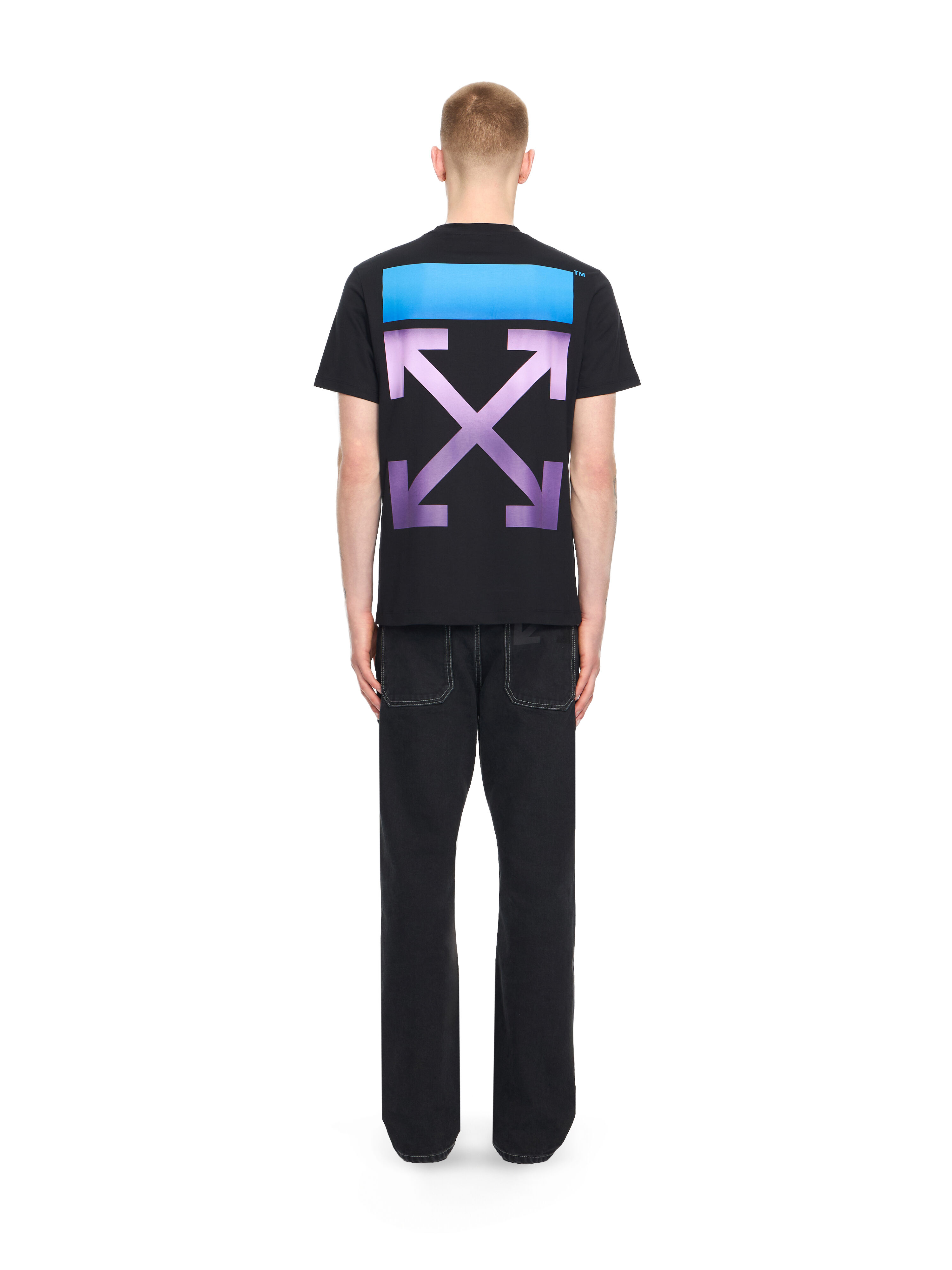 OFF WHITE Slim Fit Gradient S/S T-Shirt BLACK 44OWOS26T052