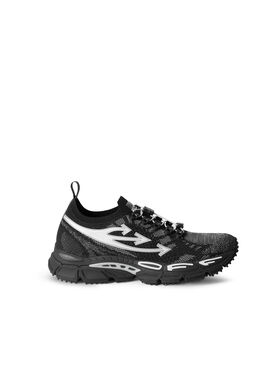 OFF WHITE Be Right Back Knit Sneakers BLACK/SILVER OF06207001