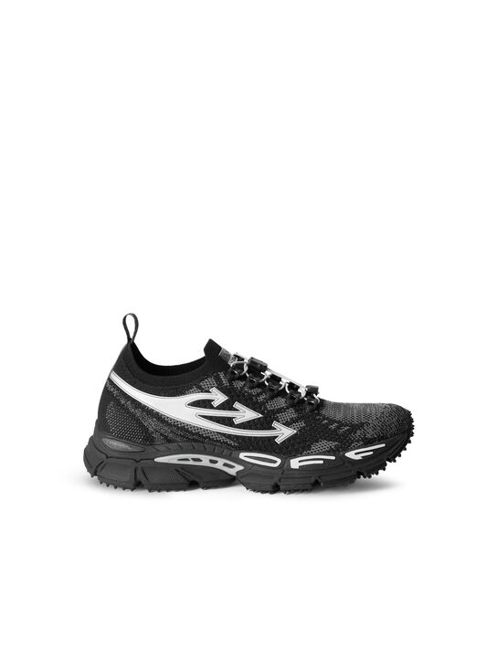 OFF WHITE Be Right Back Strick Sneaker BLACK/SILVER OF06207001