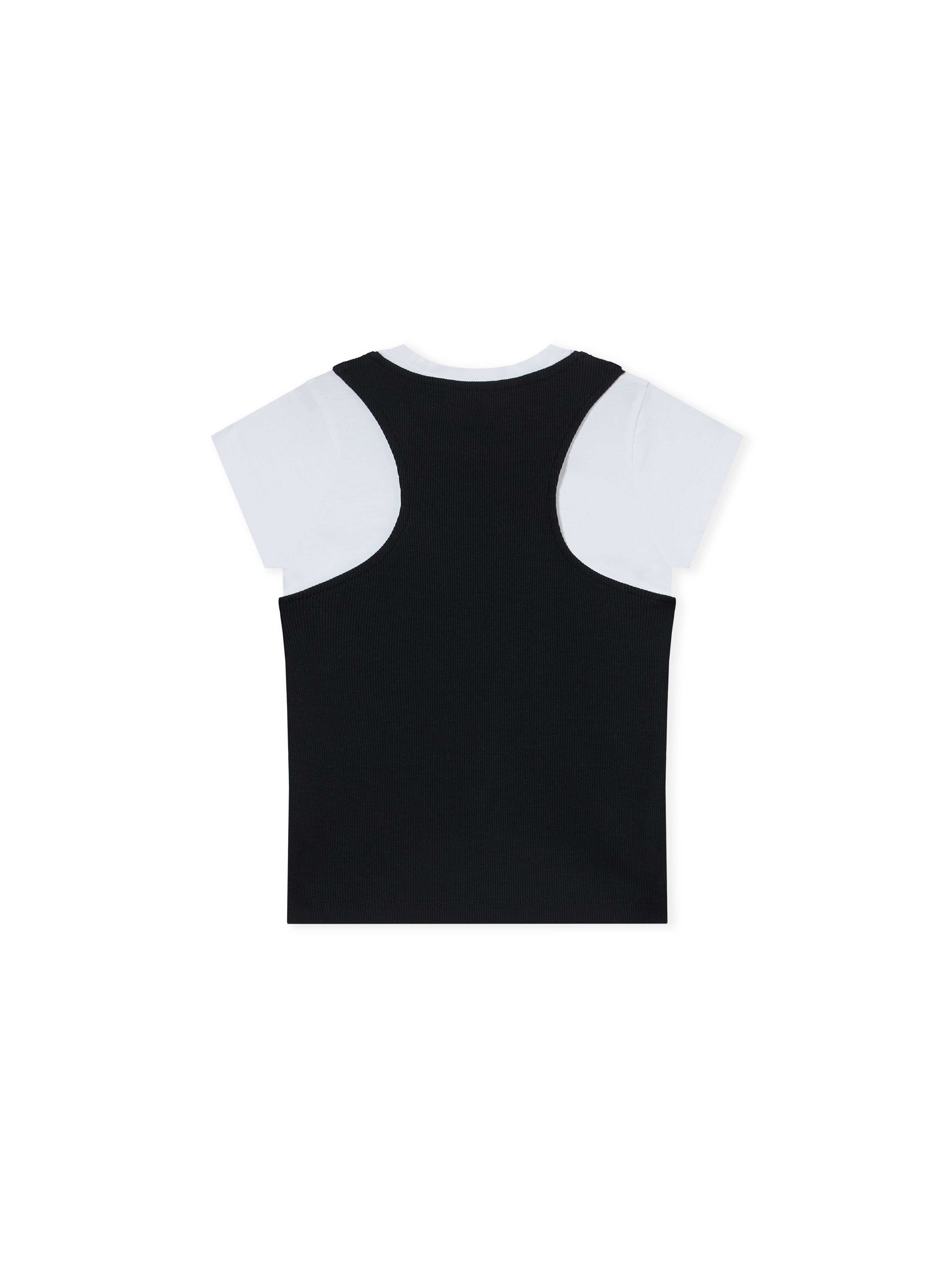 Off Stamp Double Layer Rib Top OFF WHITE Off Stamp Double Layer Rib Top BLACK 44GAA01FF26J001