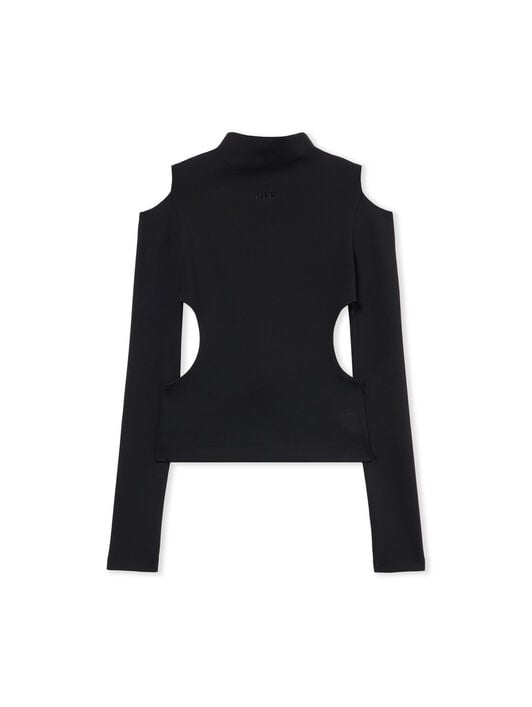 OFF WHITE Sleek Meteor Long-Sleeved Top Black-Black 2AD27PS26JER001