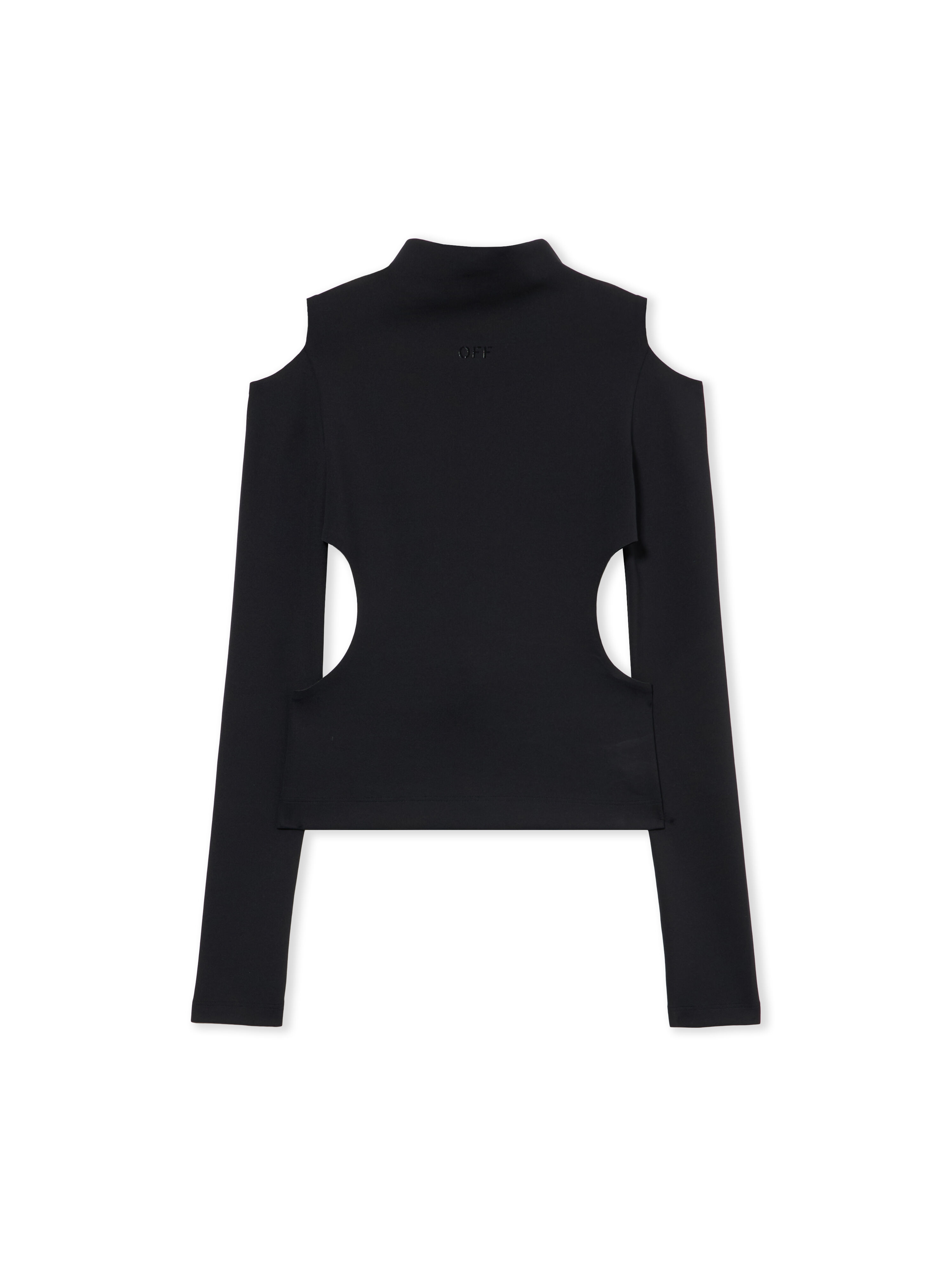 OFF WHITE Sleek Meteor Long-Sleeved Top Black-Black 2AD27PS26JER001