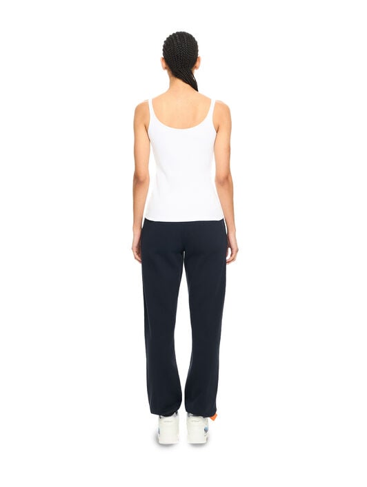 OFF WHITE Off Stamp Ribbed Tank Top White-Black 2AD072C99JER002