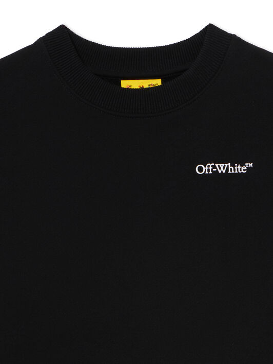 OFF WHITE Scribble Diag Crewneck BLACK 44BBA001S26F008