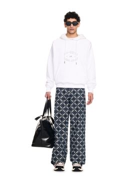 OFF WHITE WEISSER COLLEGE SKATER HOODIE WEISS OMBB085F24FLE00S
