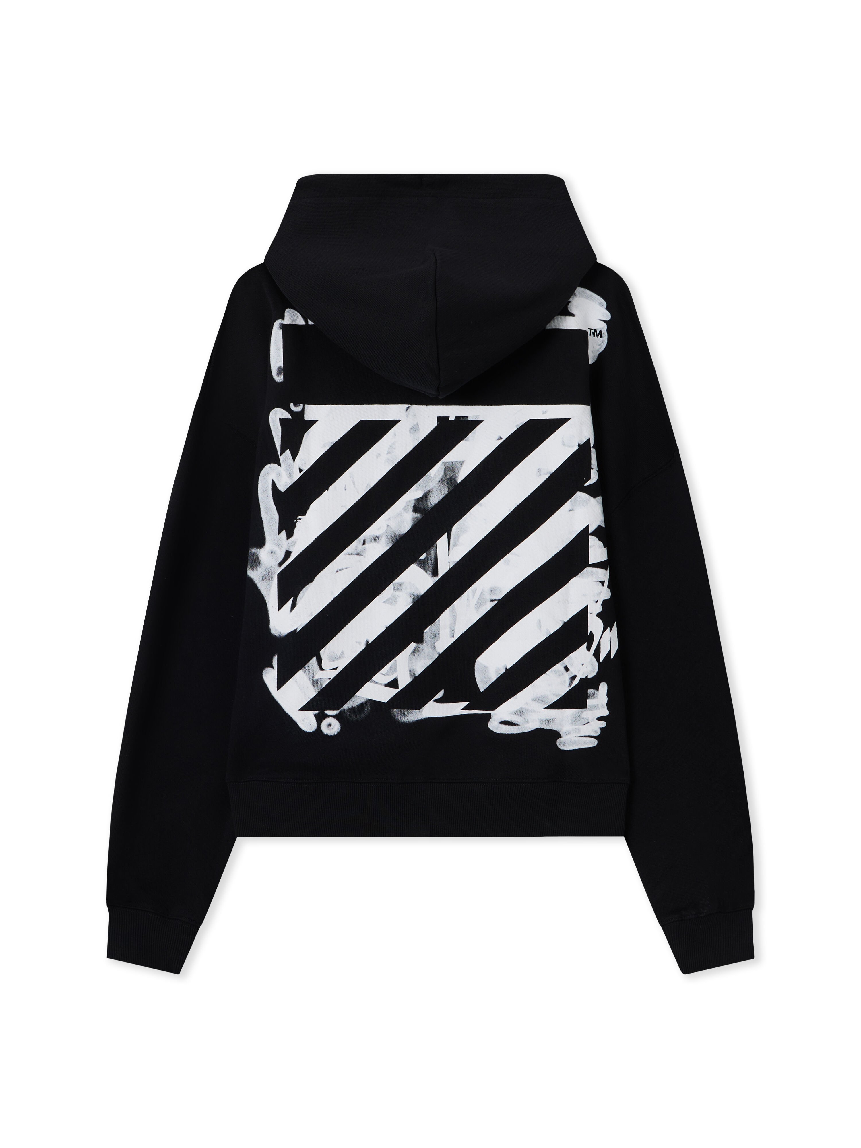 LAB Diagonal Graffiti Zip Hoodie BLACK 44LABF26K083