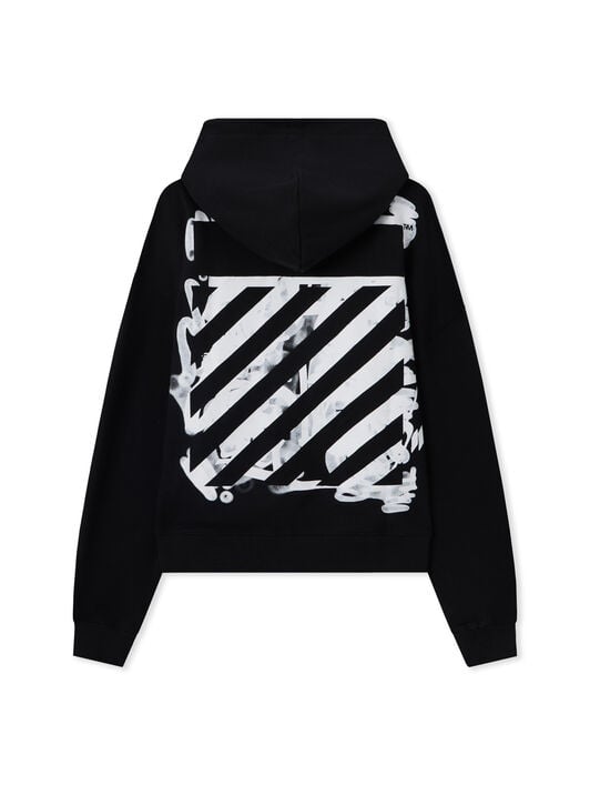 Diagonal Graffiti Zip Hoodie LAB Diagonal Graffiti Zip Hoodie BLACK 44LABF26K083