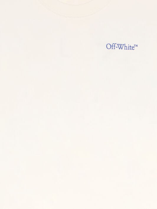 Arrow Outline Flock Logo T-Shirt OFF WHITE Arrow Outline Flock Logo T-Shirt WHITE - BLUE OBAA002F25JER00D
