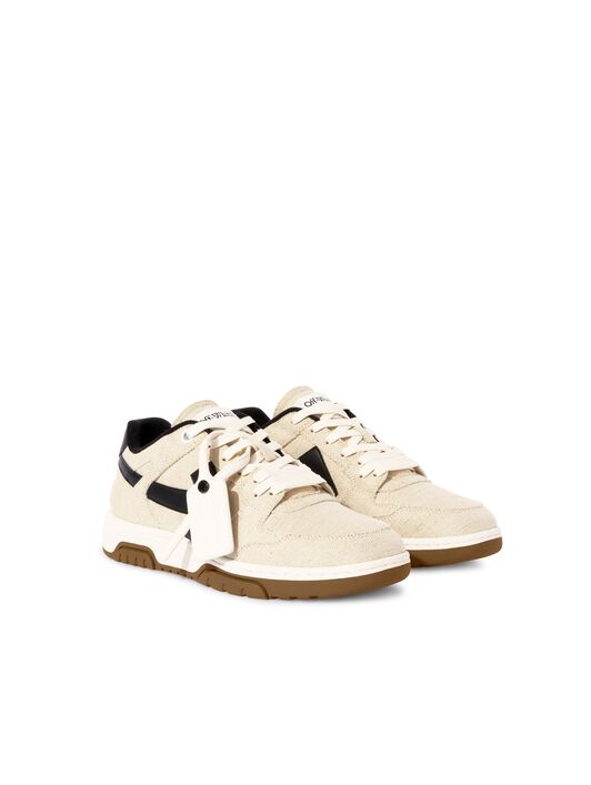 OFF WHITE Elfenbein/ Schwarze Slim Out Of Office Sneaker NEUTRAL OMIA243S25FAB001