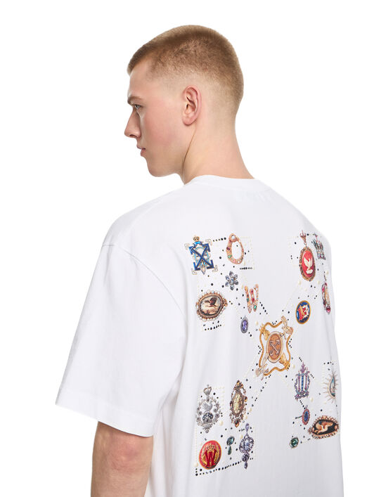 OFF WHITE Jewel Arrow Skate S/S Tee WHITE 44MAA120S26J003