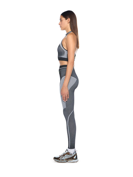 OFF WHITE Race Logo Arrow Seamless Legging BLACK - LIME OWVV019F25KNI001
