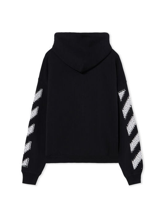 OFF WHITE Pixel Diagonal Hoodie BLACK 44MBB085G5F004