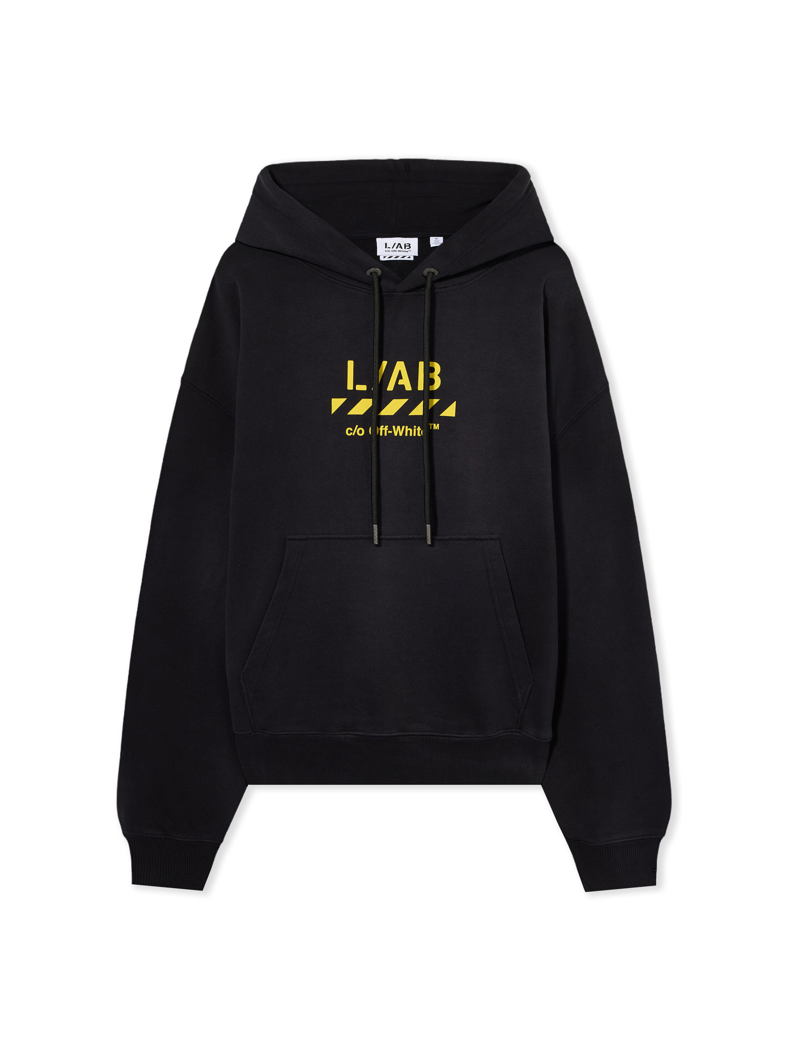 LAB L/AB Diagonal Washed Hoodie BLACK 44LABF26K058