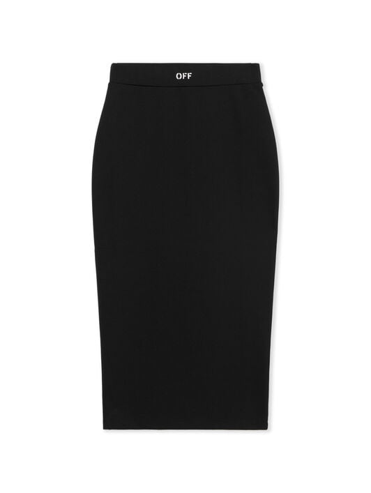Sleek Midi Skirt OFF WHITE Sleek Midi Skirt BLACK-WHITE OWCW00PF25JER001