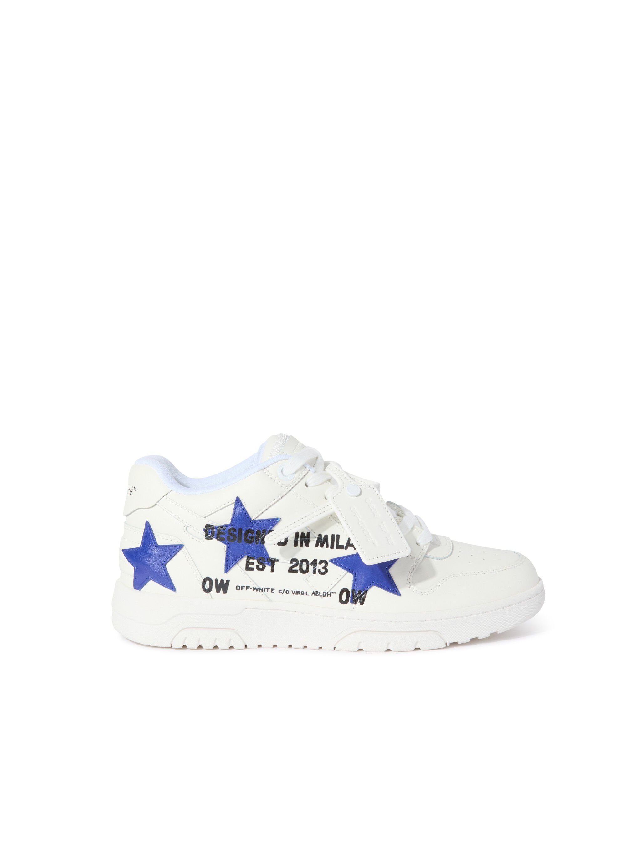 OFF WHITE Weiß/Blaue Star Out Of Office Sneaker WHITE OMIA189S25LEA00D