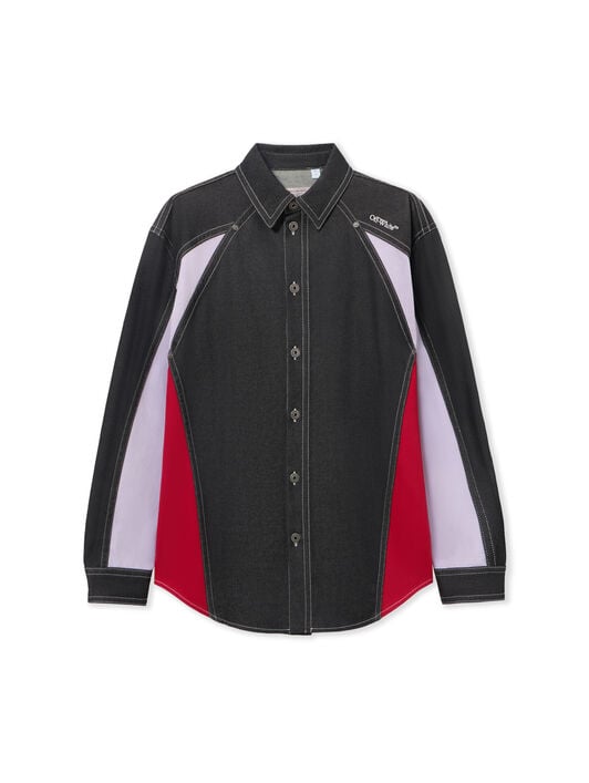 OFF WHITE Color Block Military Overshirt BLACK 44MES01DZ26F001