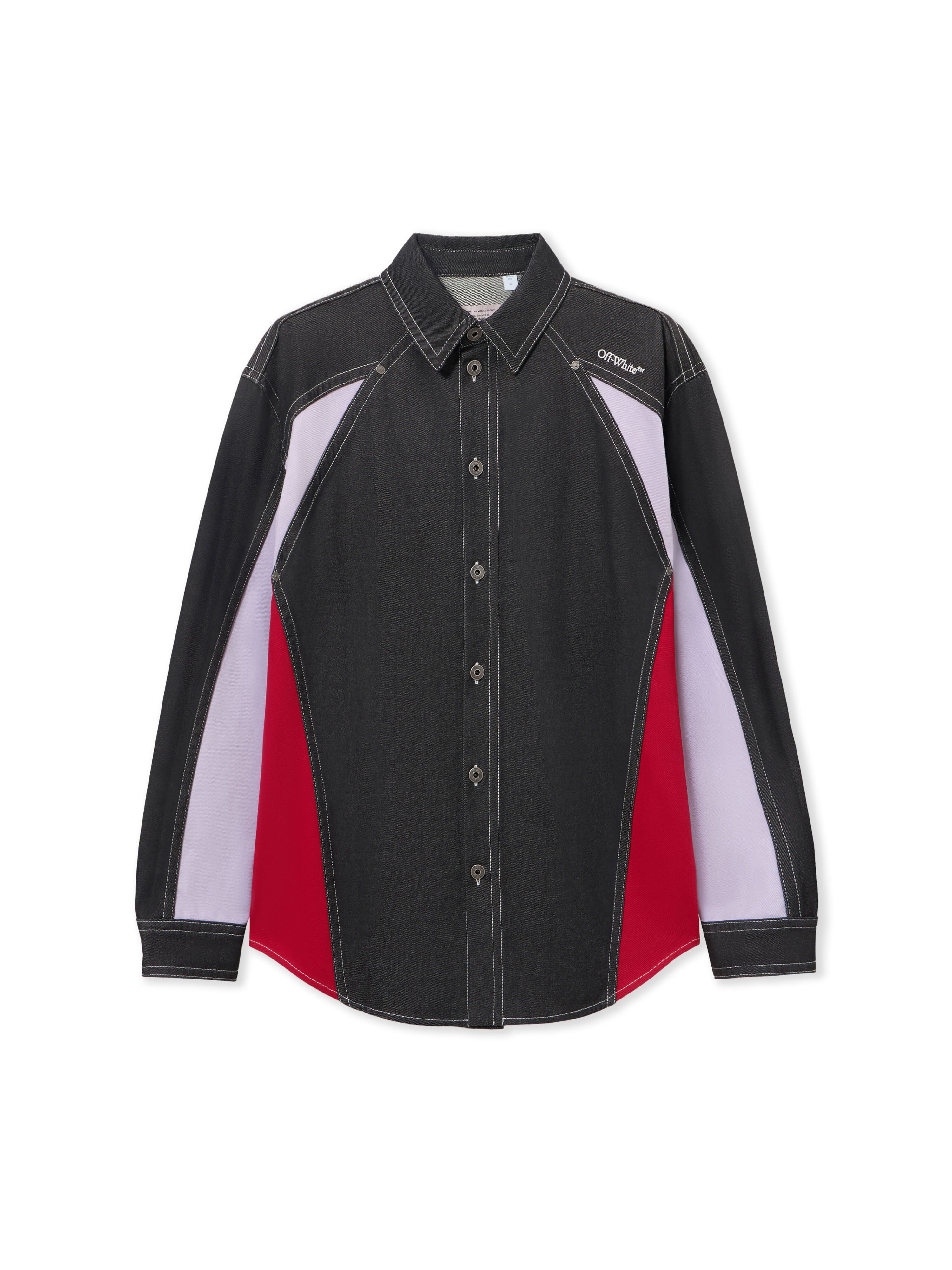 OFF WHITE Color Block Military Overshirt BLACK 44MES01DZ26F001