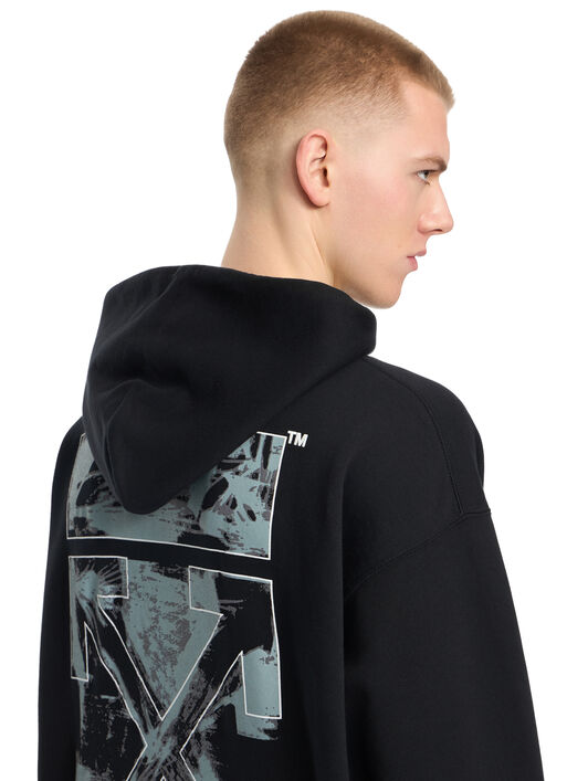 OFF WHITE Paint Arrow Skate Hoodie BLACK 44MBB085S26F00K