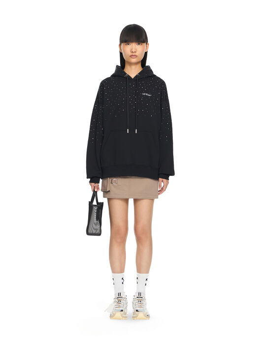 OFF WHITE OW X Swarovski Skate Hoodie BLACK 2BB06MS26FLE001