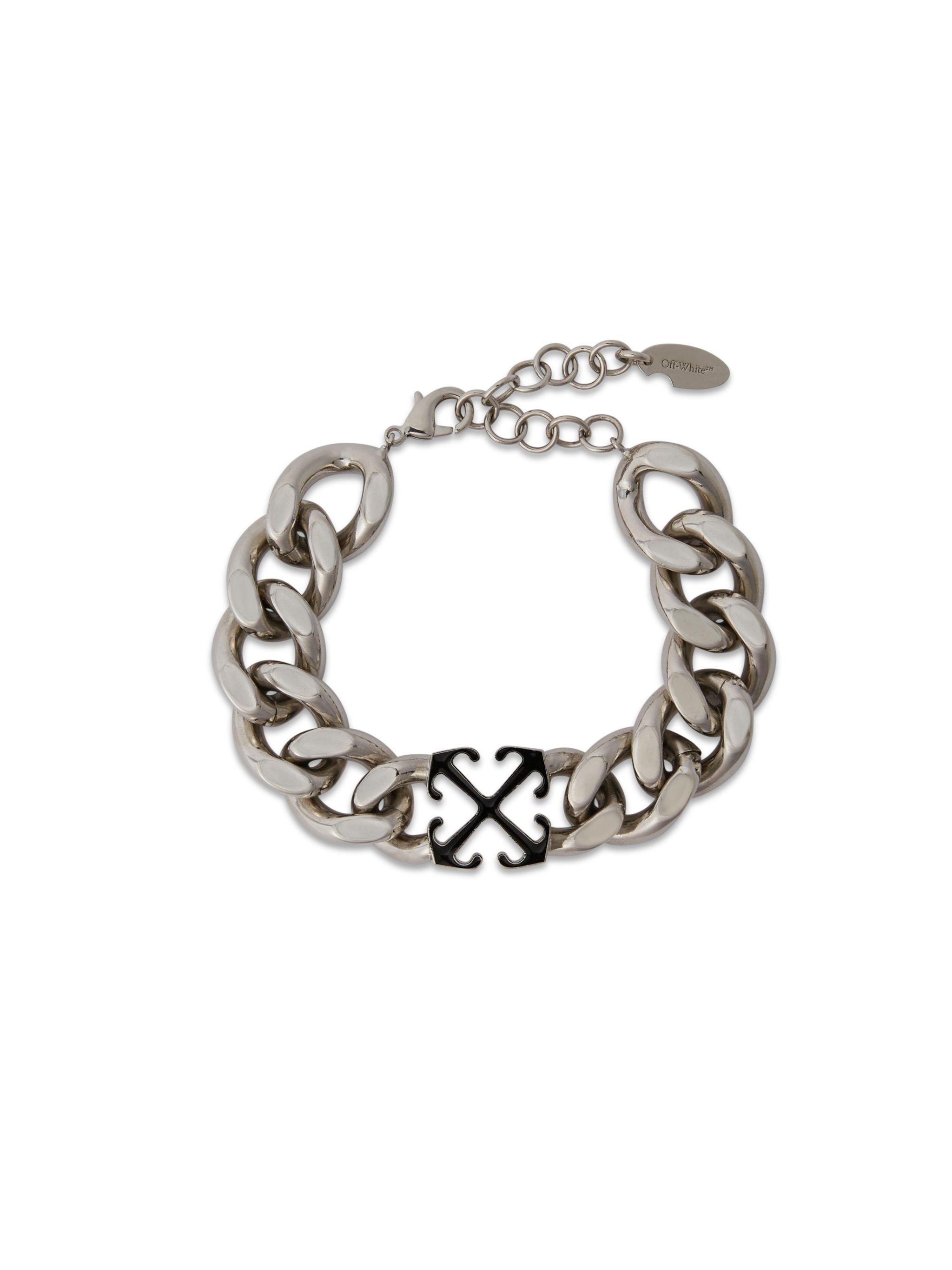 OFF WHITE Enamel Arrow Chain Bracelet SILVER OMOA106C99MET001