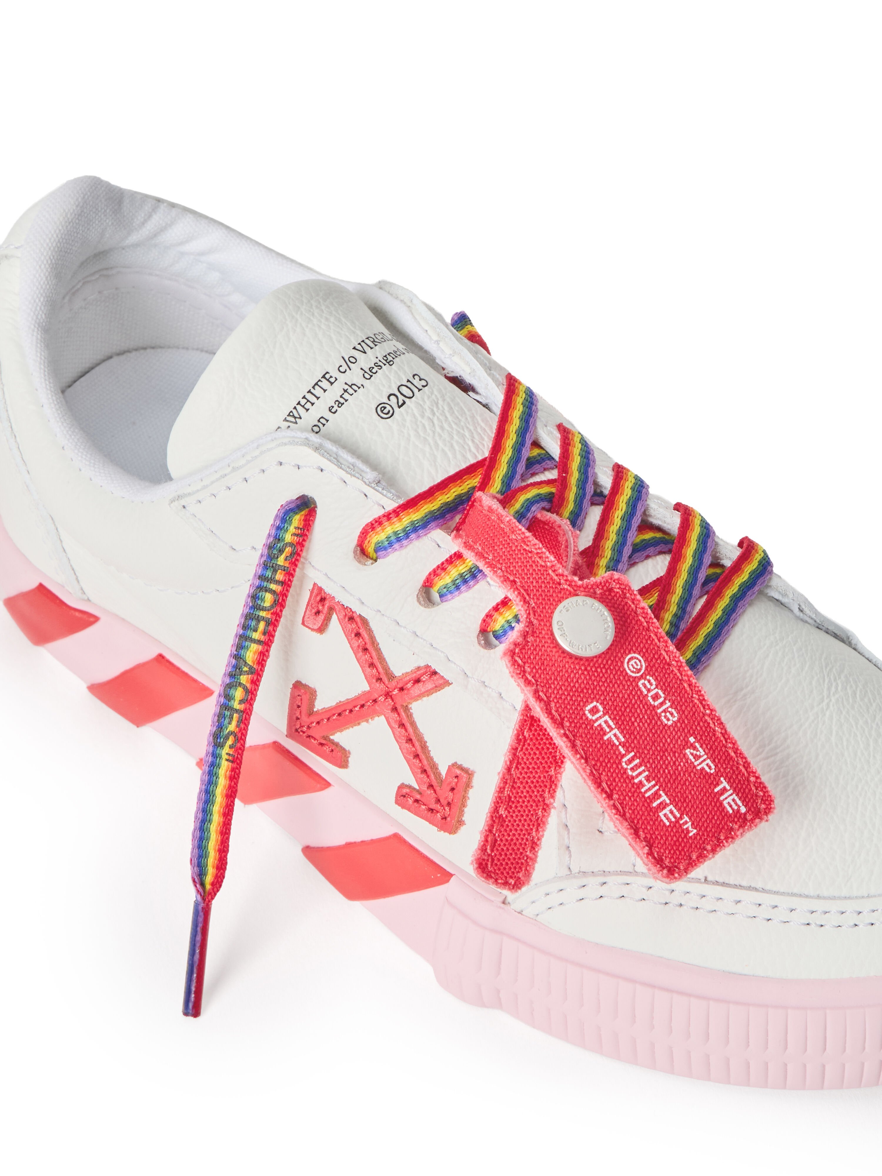 OFF WHITE Vulcanized Low Sneakers WHITE - SOFT PINK OGIA001S26LEA001