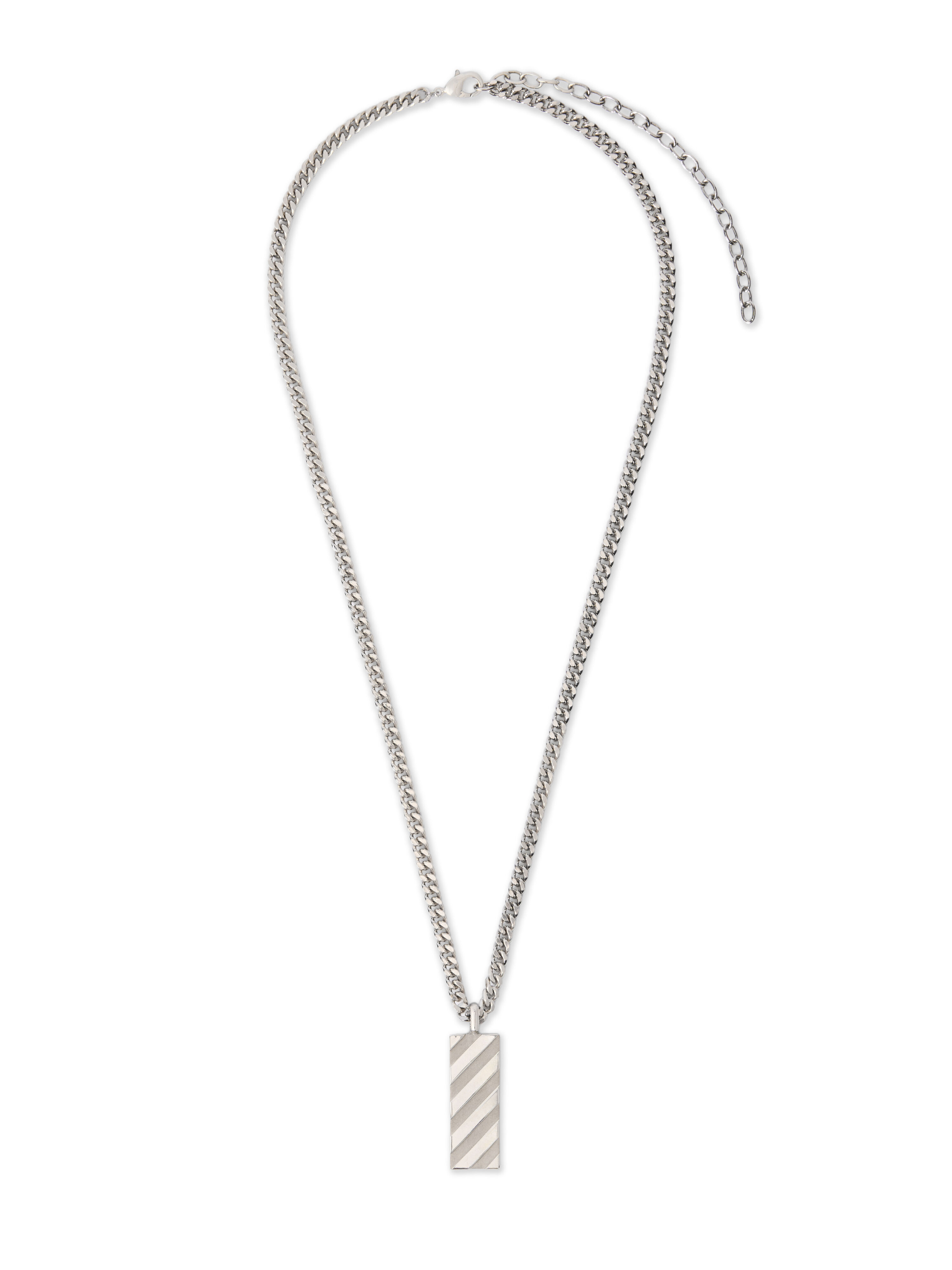 Diag Necklace OFF WHITE Diag Necklace SILVER OMOB15WC99MET001