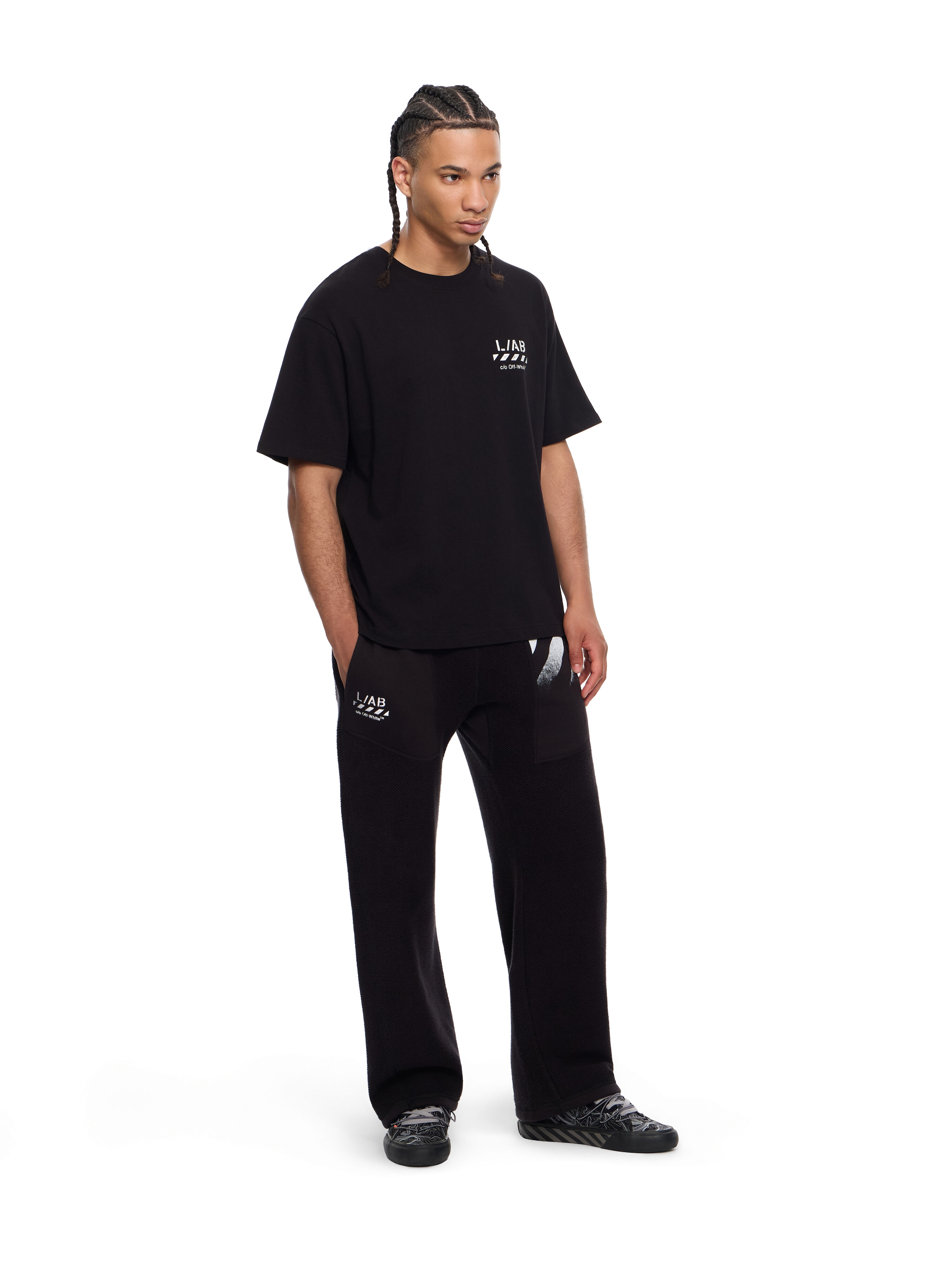LAB L/AB Reverse Fleece Sweatpants BLACK 44LABF26B073