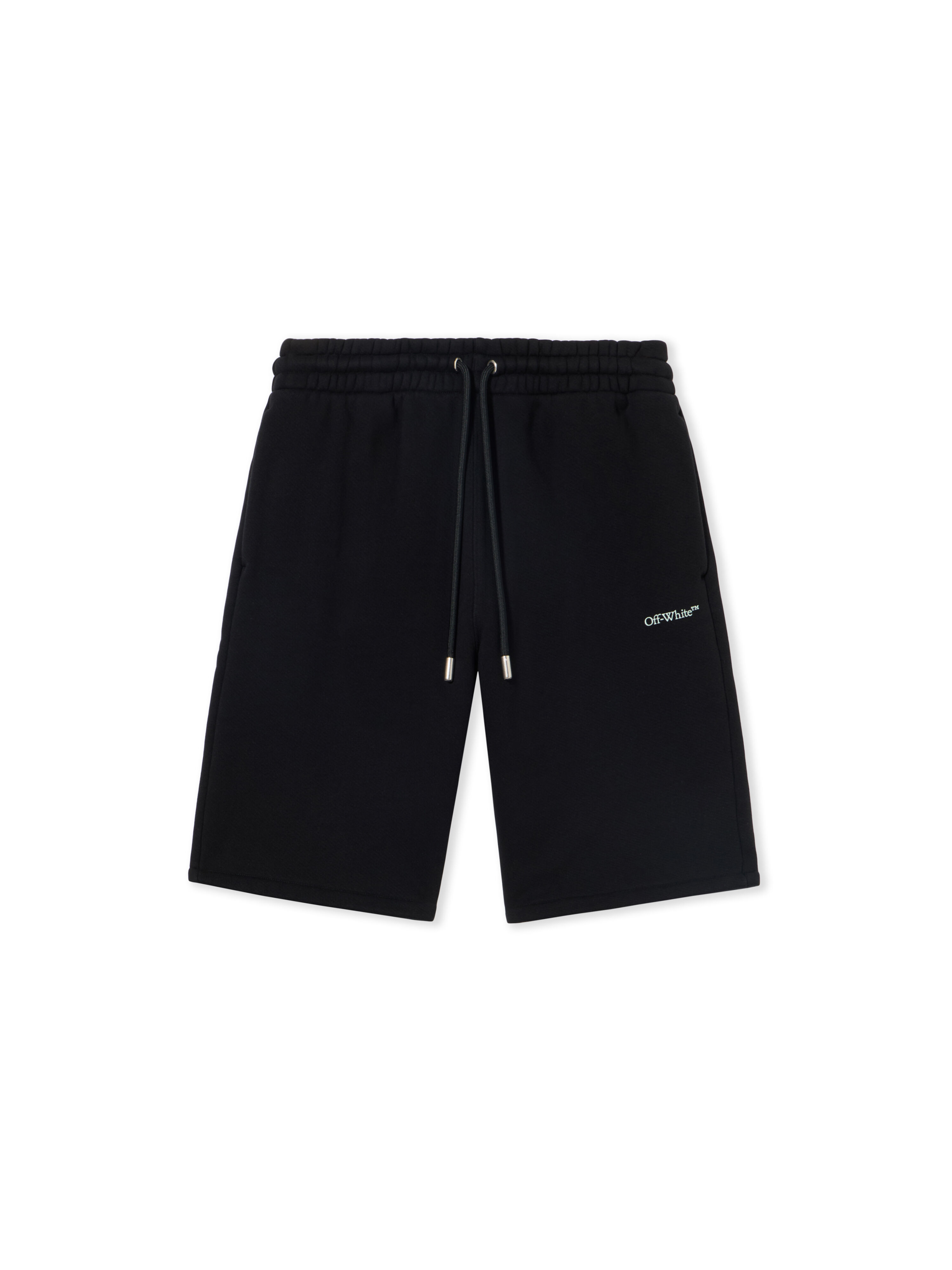 OFF WHITE Vibe Arrow Skate Sweatshorts BLACK - AQUA GLASS OMCI013S25FLE004