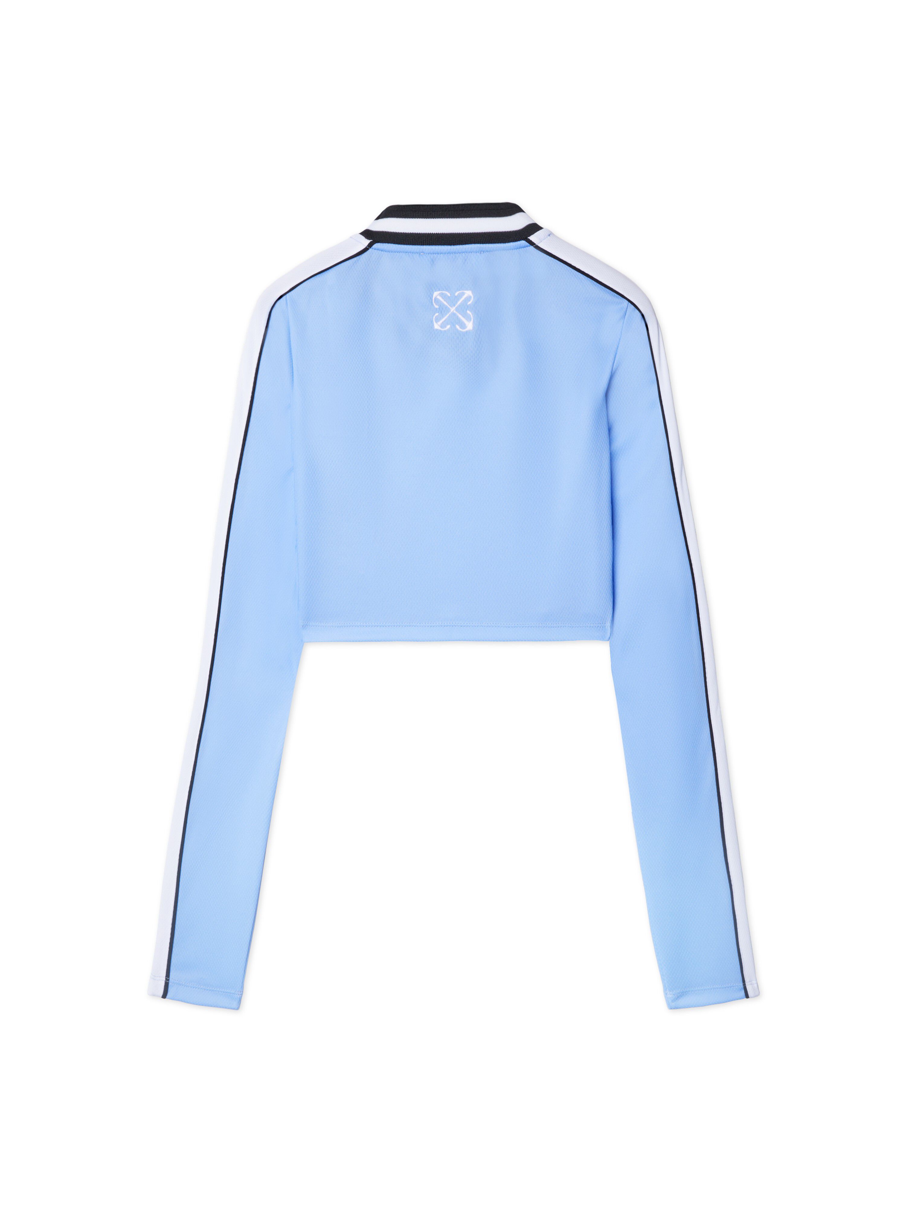 OFF WHITE White Long-Sleeved Soccer T-Shirt BLUE OWAB037S25JER001