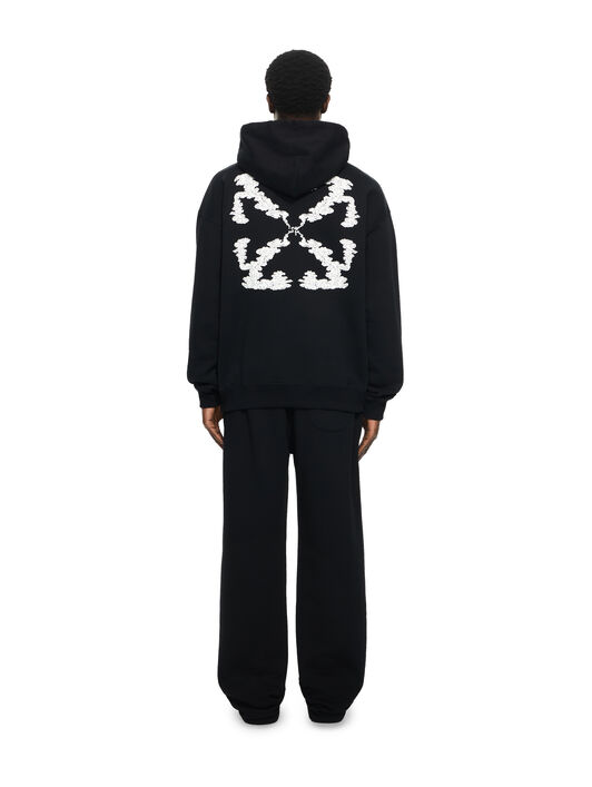 OFF WHITE Cloud Arrow Skate Hoodie BLACK-WHITE 44MBB085G5F00J