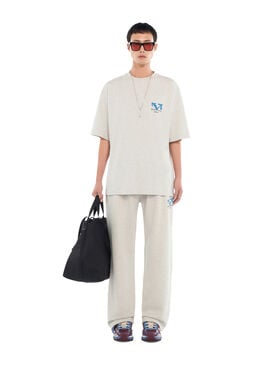 OFF WHITE Half Arrow Skate Short Sleeve T-Shirt GREY MELANGE 44MAA120F26J007